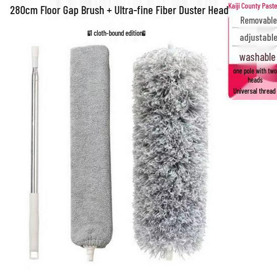 Extendable Electrostatic Chicken Feather Duster for Household Dusting