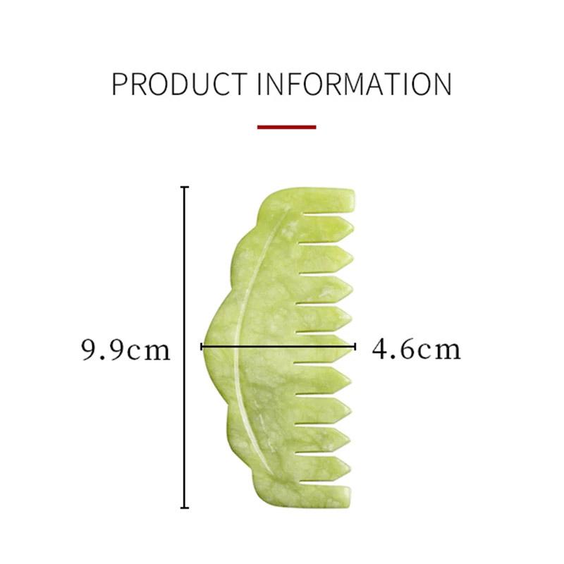 Natural Jade Massage Comb Set For Head Spa Acupuncture Therapy Trigger Point Relaxation Beauty Scraping Tool Jade Massager