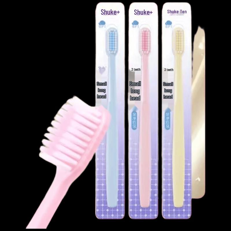 Shuke Elastic Soft Bristle Gum Care Adult Toothbrush - 6 Pack