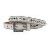 Women's 2.3cm Wide Rhinestone Leather Belt - European and American Cowboy Style Waistband