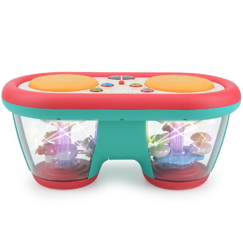 Children'S Educational Lighting Music Beating Drums, Baby Carousel Hand Beating Drums Electronic Organ Music