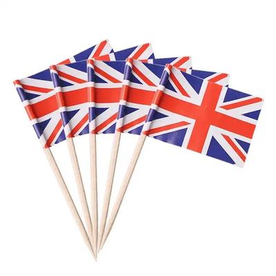 500Pcs Mini Toothpick Pick Flags Britain Flags Picks Party Cake Decorations