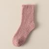 Women's Coral Fleece Mid-Calf Socks - Warm, Thickened, Fleece-Lined, Cold-Resistant for Winter and Home.