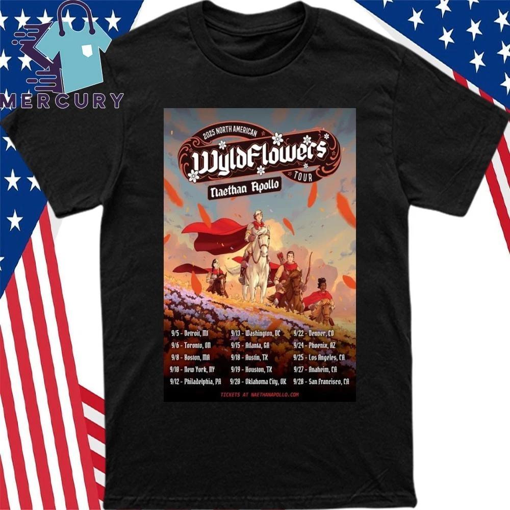 Naethan Apollo Wyld Flowers Tour 2025 Poster Shirt 3XL