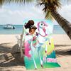 Customizable personalized beach towels Nella the Princess Knight themed designs.Suitable for the beach, yoga, sports;ideal as beach accessories