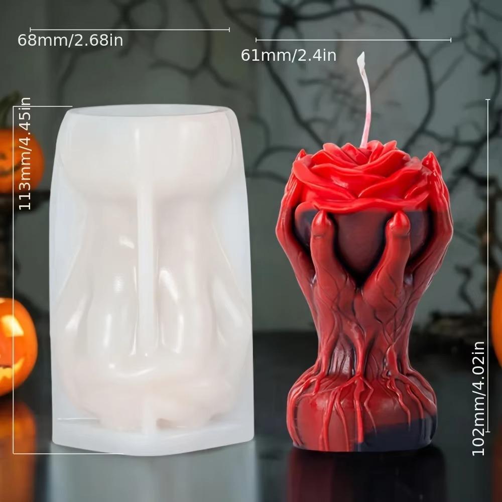 

Силиконовая форма для свечи «Змея вокруг черепа» для Хэллоуина, гипсовая форма для мыла «Змея», украшения для свечей на Хэллоуин, подарки D