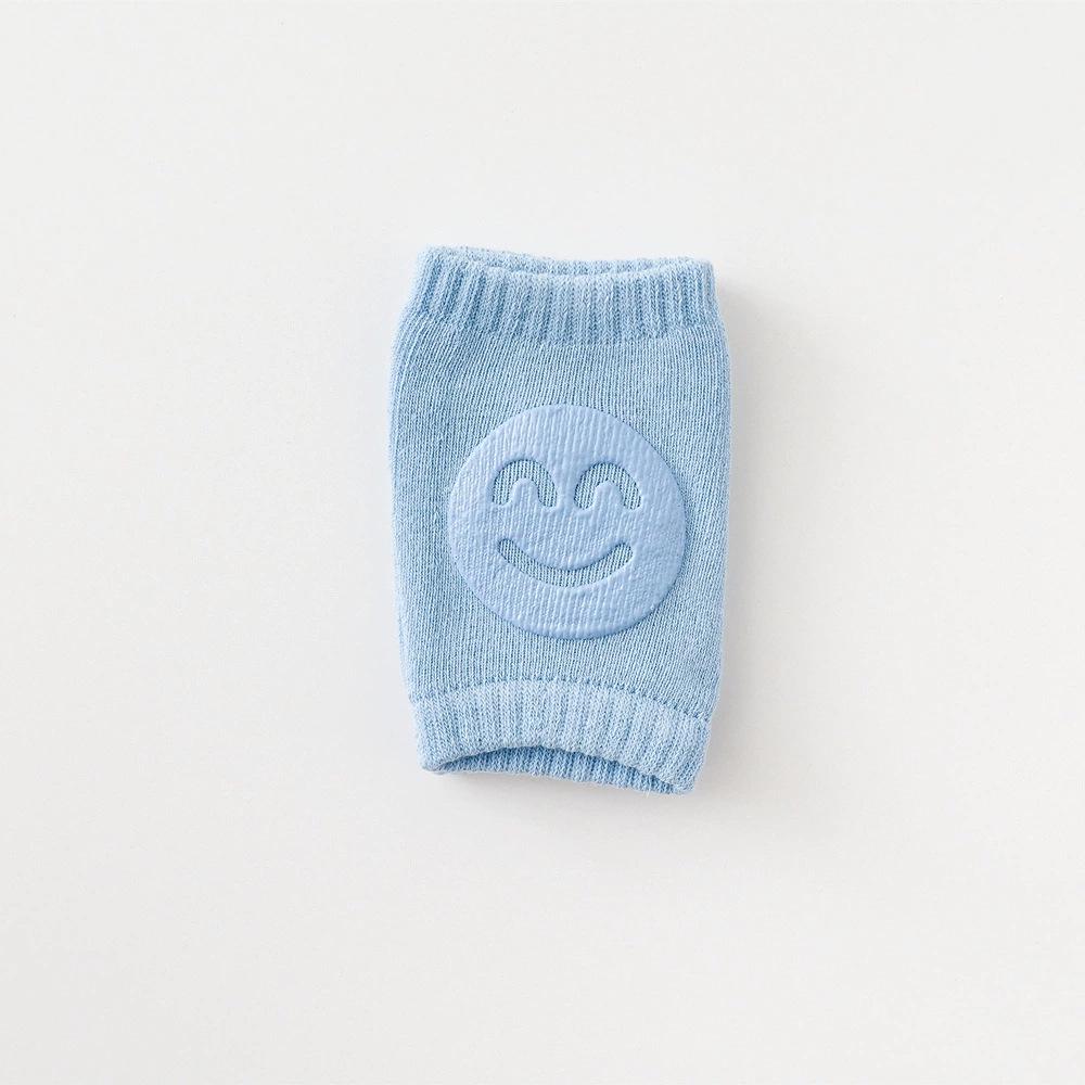 Smiley Face Baby Knee and Elbow Pads - Summer Terry Cloth Warmers for Crawling and Walking