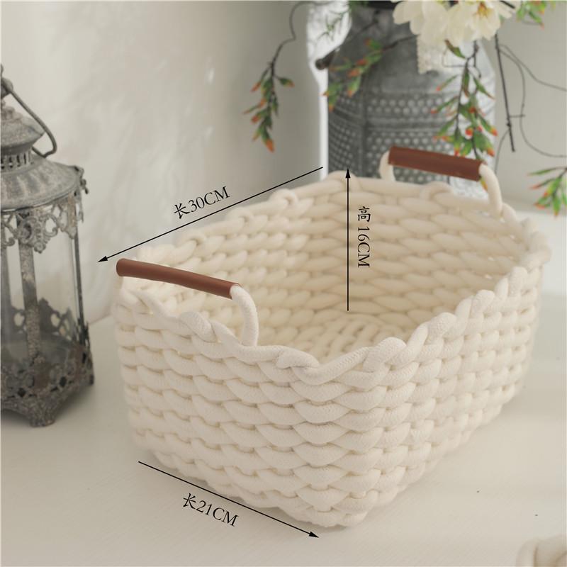 Sundries Cotton Rope Storage Baskets: Large & Small Cosmetic Organizer for Lipsticks & Eyeshadows