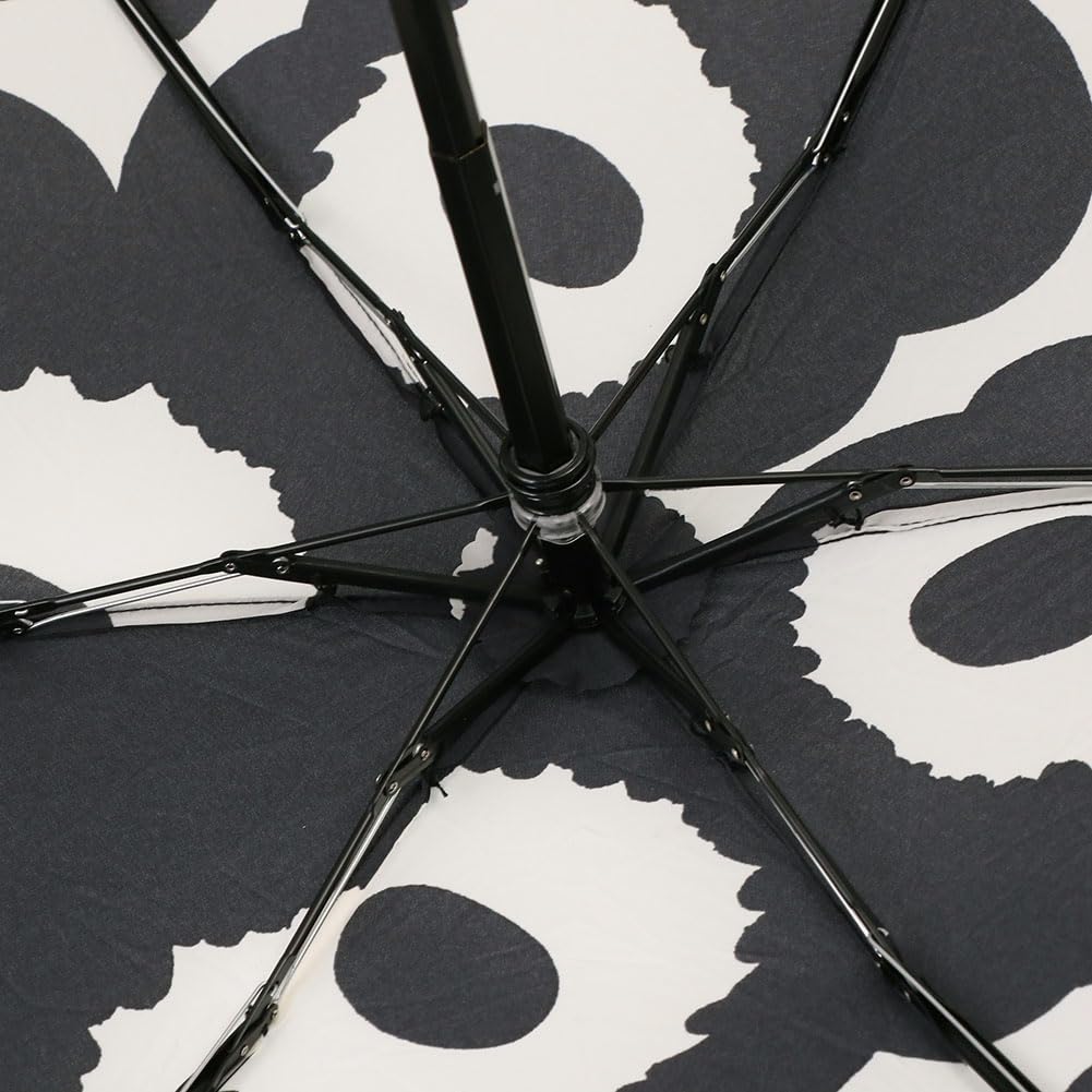 Marimekko Mini 48858 190 Women's Umbrella, Unikko, 16.5x5x5cm, Black, (93720 190) [Used]
