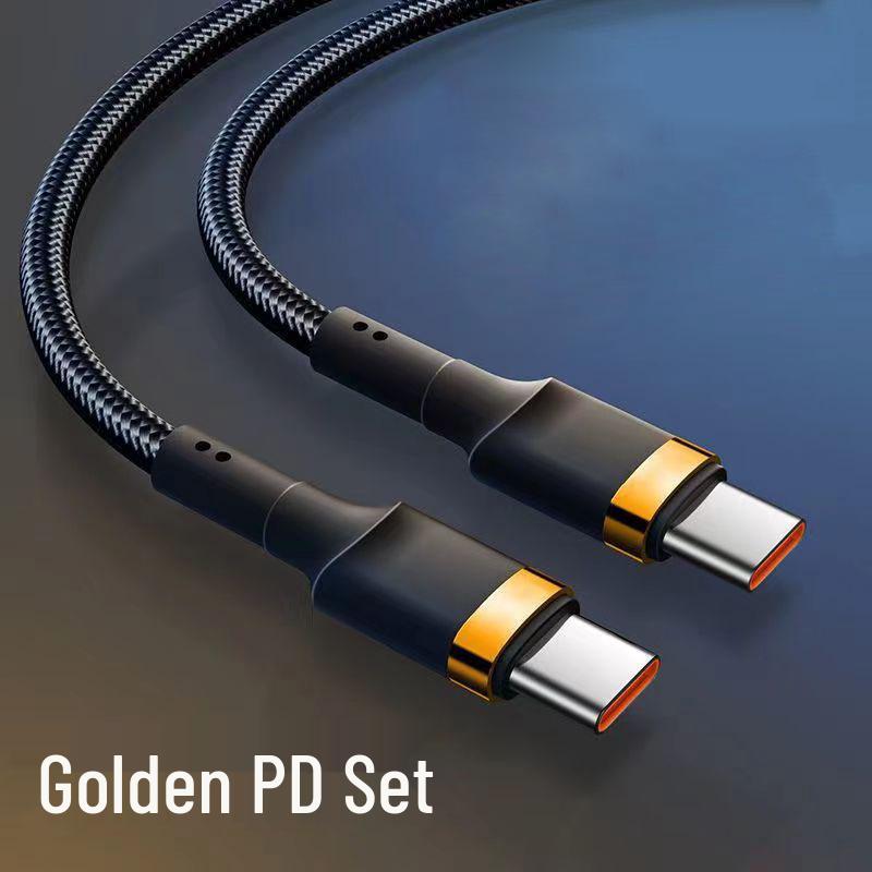 120W Dual Type-C Fast Charging Cable for Apple 15/16, Huawei Phones & Laptops, 6A