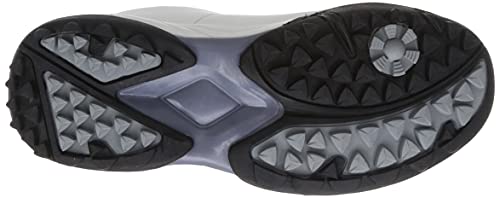 Four Sense Herren Golfschuhe mit Zifferblatt, Spikeless, Sportschuhe, Trekkingschuhe, Wanderschuhe, Weiß/Schwarz, Größe 27.5cm