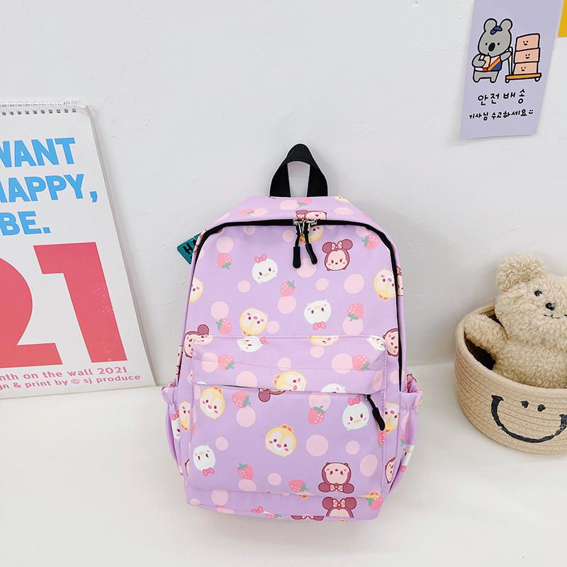 Trendy Stylish Large Capacity Nylon Backpack For Kids With Cute Cartoon Patterns And Lightweight Design