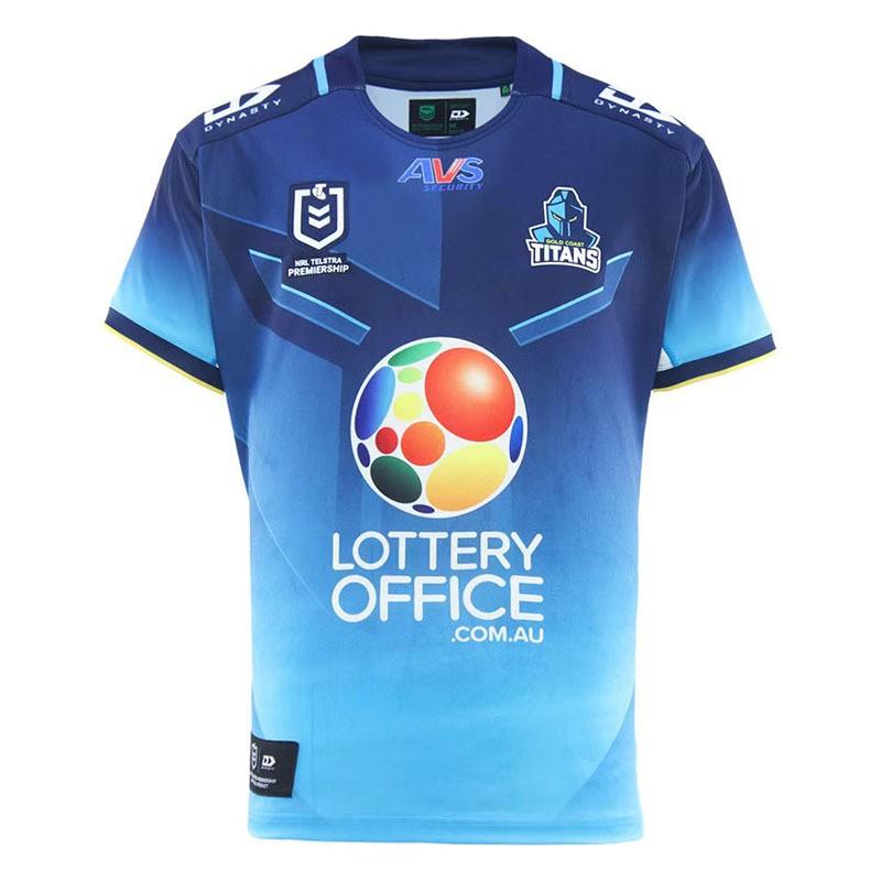 NRL Rugby Jersey Men Women Short Sleeve Training Shirt Titans Sea Eagles Dolphins Sharks Home Away Games Fall