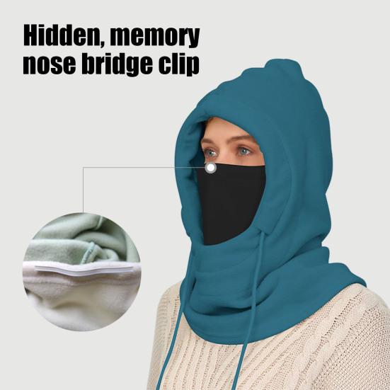 Riding Headgear Upgraded Fleece Adjustable Drawstring Windproof Design Thickened Skiing Hat Cold Weather Gear