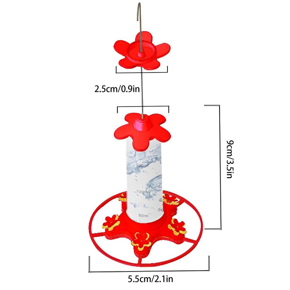 

Humming Bird Feeders Leakproof Red Hummingbird Feeder With Ant Moat Gardening Backyard Decor Automatic Bird Feeding Device With