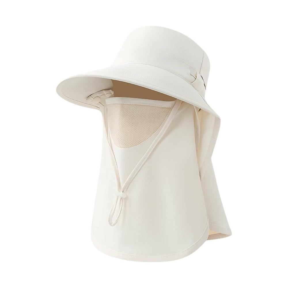 Caps Mask Set Sunscreen Sun Hat Sun Protection Neck Flap Bucket Hat Neck Protection Wide Brim Fisherman Hat Fishing