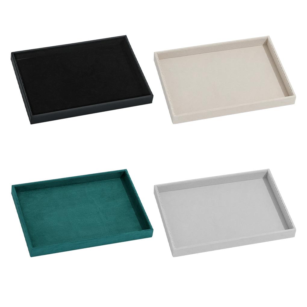 Impact-resistant Velvet Surface Jewelry Display Tray For Rings Bracelets And Watches Jewelry Trays