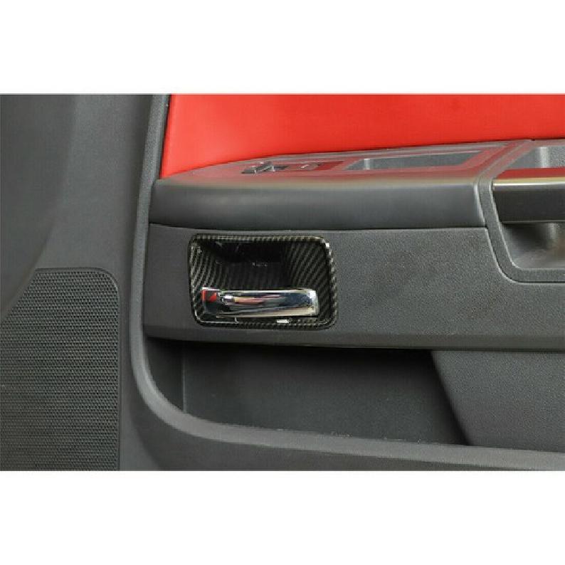 Carbon Fiber Interior Door Handle Bowl Cover Trim for Dodge Challenger 2009-2014