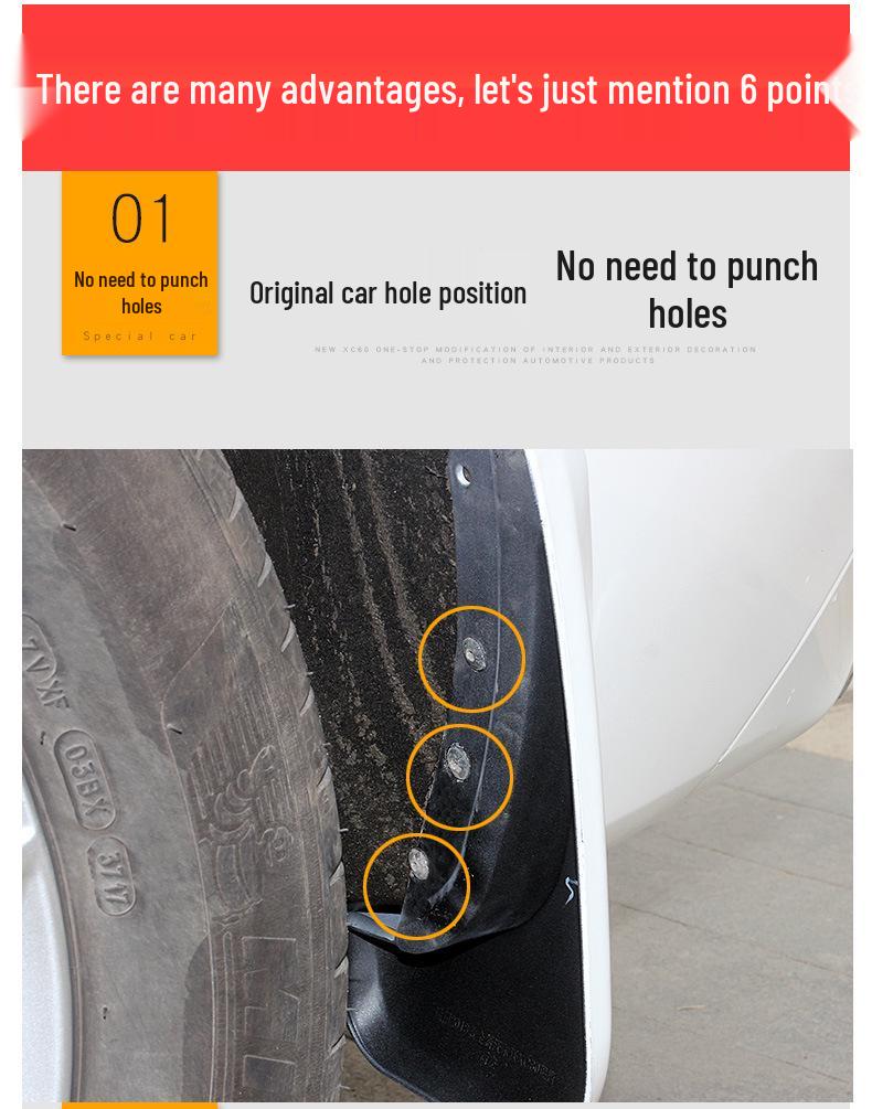 Volvo XC60 18-26 Model Mudguards - Front & Rear, 4-Wheel Special Car Decoration
