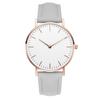 Simple Elegant Watch for Women  Pink White Leather Watchband Dress Lady Wrist Watches Casual Female Clock  Montre Femme