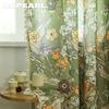 1PC NAPEARL French Retro Floral Printed Curtains Pastoral Style Tassel Edge Semi Blackout Curtains for Bedroom Living Room Window Home Decor