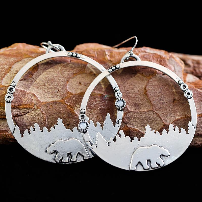 Indian Tribal Personality Dangle Drop Earrings Resin Stone Boho Ethnic Vintage Hanging For Women Jewelry