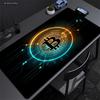 Large Gaming HD Mousepad Bitcoin Mouse Pad Anti-slip Rubber Mouse Mat Computer Gamer Desk Mat Stitched Edge Black Gamer Mousepad