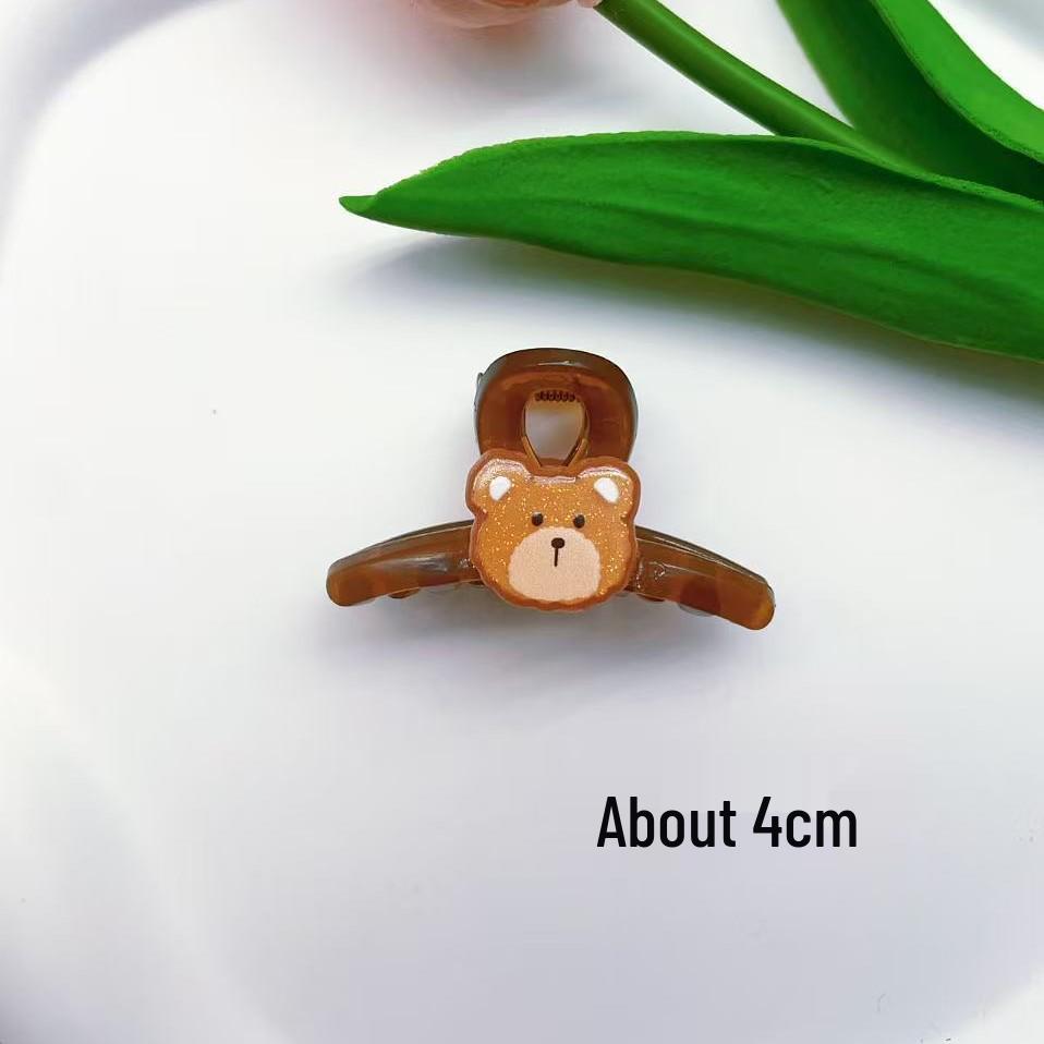 

Cartoon Bear Acrylic Hair Clip - Cute Small Claw for Girls & Babies