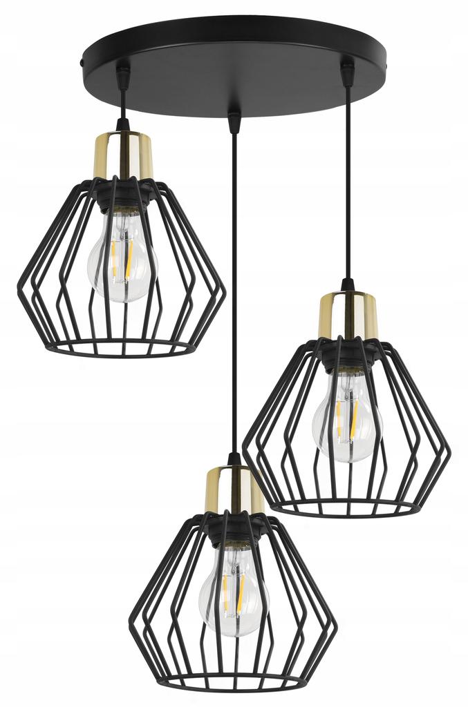 Hanging Lamp, Ceiling Chandelier, Wire Shade, Led