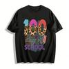 100 Days Of School Leopard Print Casual Short Sleeve Tee Pure Cotton T-shirt