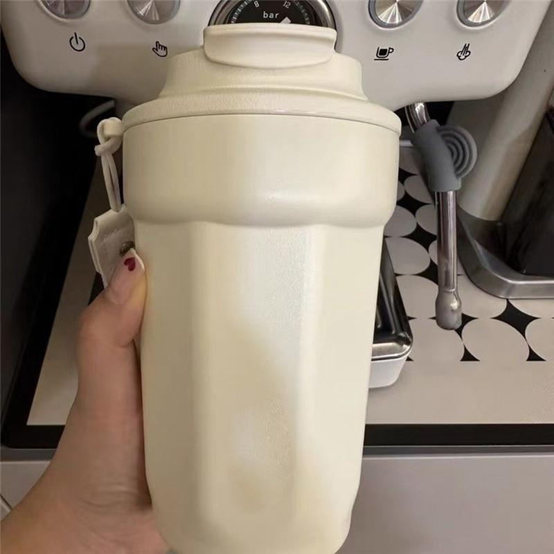 

Fresh 420Ml Small Blue Lined Bottle Liner Mug Sealed Travel Coffee Cup Portable Cold Drink Mug With Car Mount 50ml белый