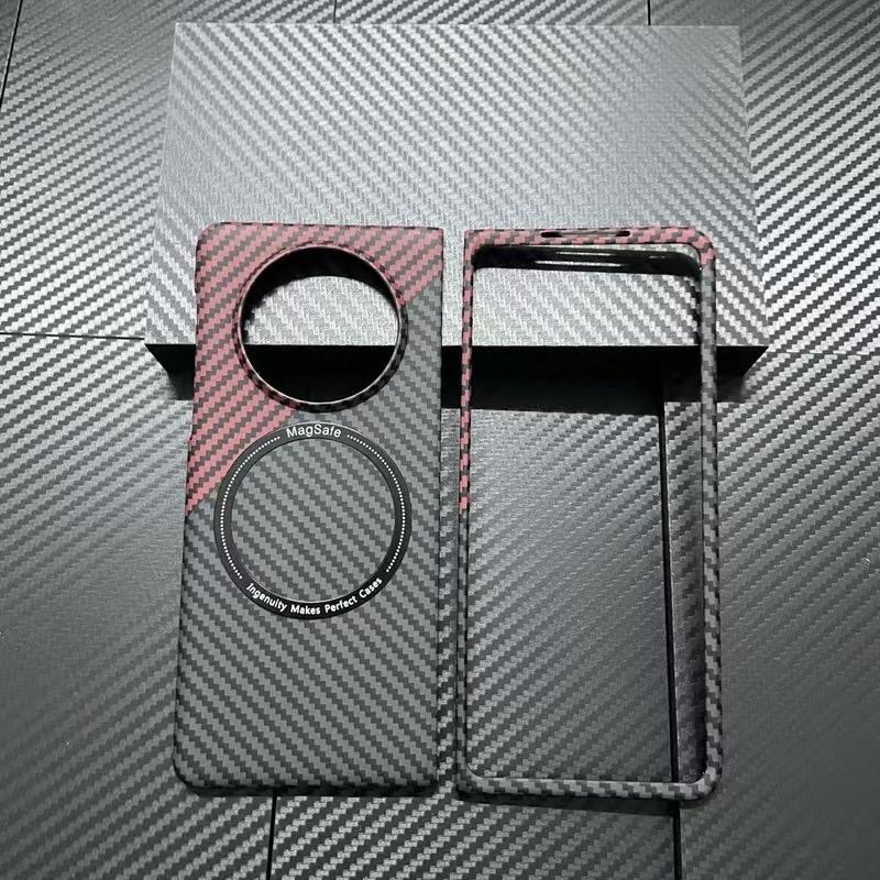 Magnetic Ultra Slim Case For VIVO X Fold 3 Pro Case Matte Hard PC Carbon Fiber Texture Pattern Phone Cover Shockproof Bumper