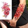 1 Sheet 3D Flower Temporary Tattoos Sleeve For Women Girls Watercolor Peony Rose Sexy Tattoo Sticker Water Transfer Transferable