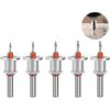 Lot 5 Conical Wood Bits 8 Mm (Ø 2.8–4 Mm) - Adjustable Milling Cutters with Stop, Alloy Steel