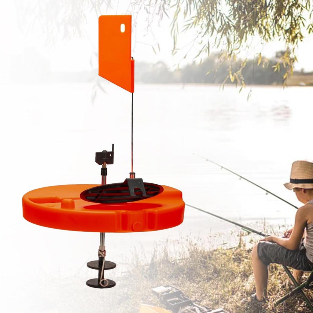 Picchetto per Pesca sul Ghiaccio con Bandierina Arancione Robusto Conveniente Portatile Durevole Compatto Indicatore
