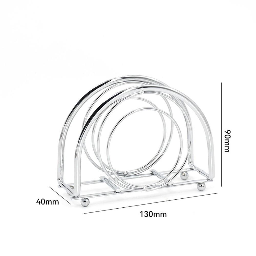 Creative Stainless Steel Iron Napkin Holder Modern Style Stable Paper Dispenser Rack Napkin Organizer Table Decoration