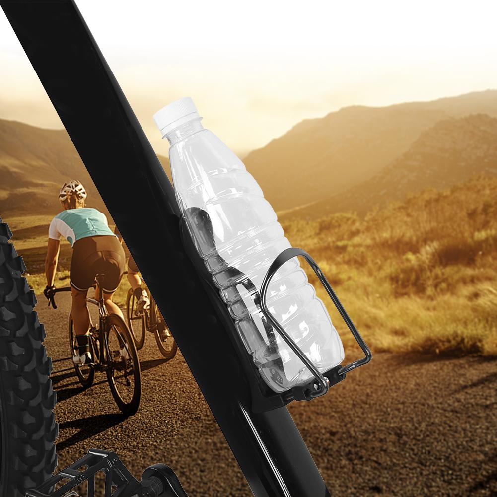 Aluminiumlegierung Verstellbarer Fahrrad-Wasserflaschenhalter Radfahren Fahrrad Fahrrad Halter Zubehör Schwarz