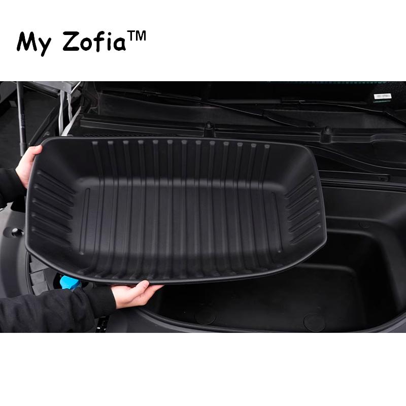 For Xpeng XiaoPeng G9 2023 2024 2025 Car Front Trunk Storage Mat Fit Modified TPE Trunk Lower Storage Mat Interior Accessories