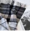 Women's High-End Plaid Tassel Shawl - Imitation Cashmere, Thickened & Warm for Autumn/Winter