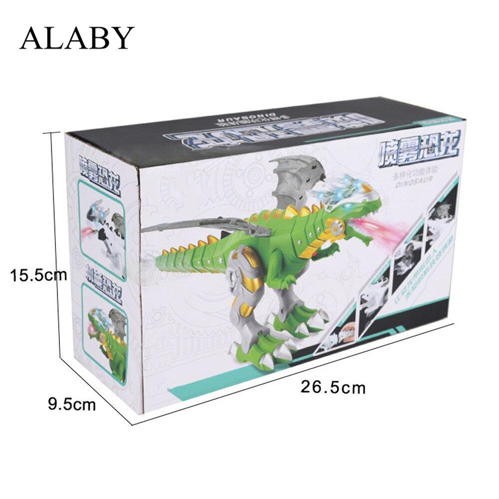 Intelligent Dinosaur Model Alaby Electric Mechanical Spray Dinosaur Electric Toy Children Hobby Toys Cartoon Electronic Walking