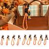 Halloween Lanyard Keychain Braided Rope Pendant, with Pumpkin Ghost Pendant Charm Skeleton Charm, Backpacks Handbags Purse Hanging Decor, Party Favors
