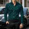 Streetstyle Herrenhemd, personalisiertes bedrucktes Hemd, schwarze Basis, blumig, schmal geschnitten, langärmelig, Business Casual, vielseitiges Oberteil
