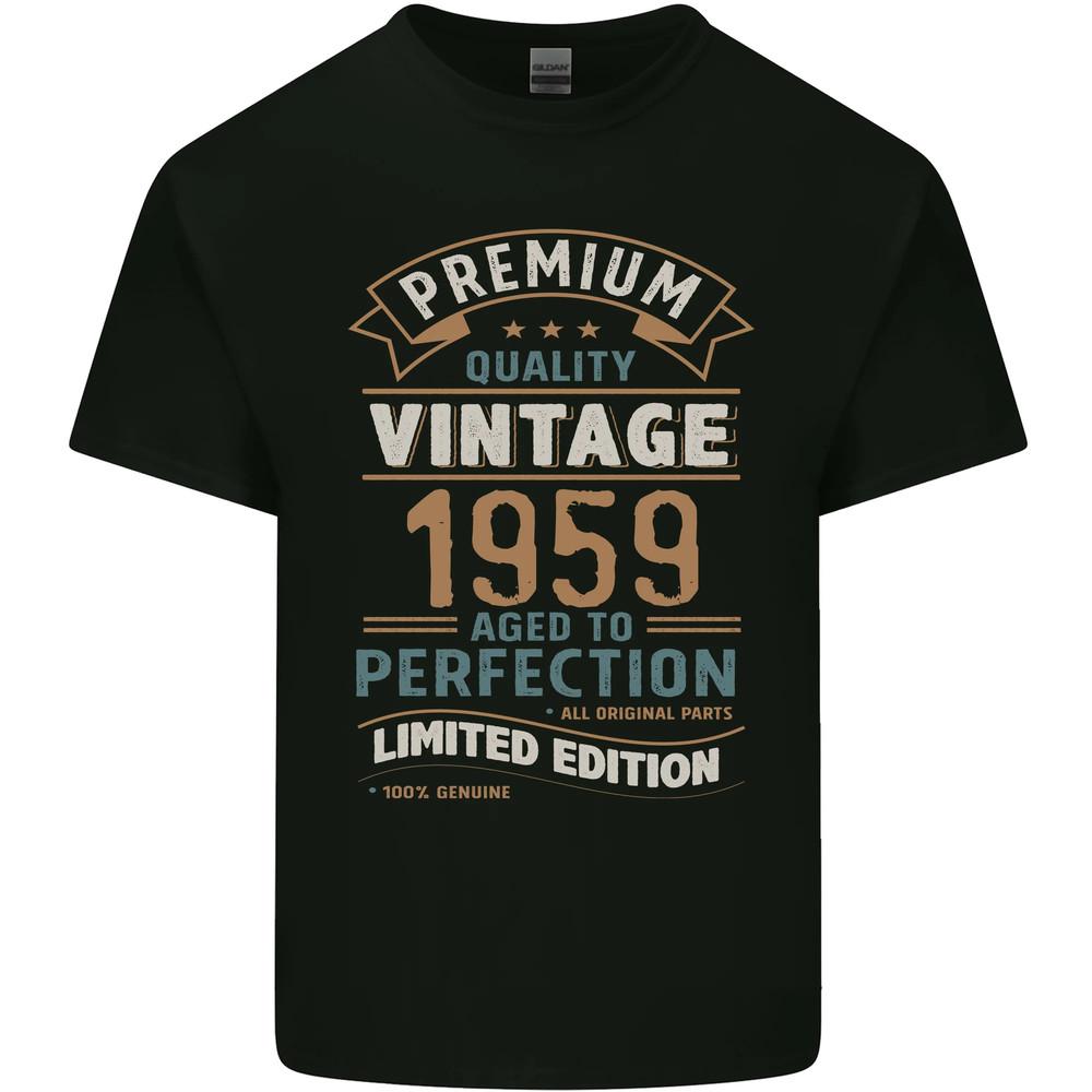 Premium Vintage 65th Birthday 1959 Mens Cotton T-Shirt Tee Top Unisex T-Shirt S