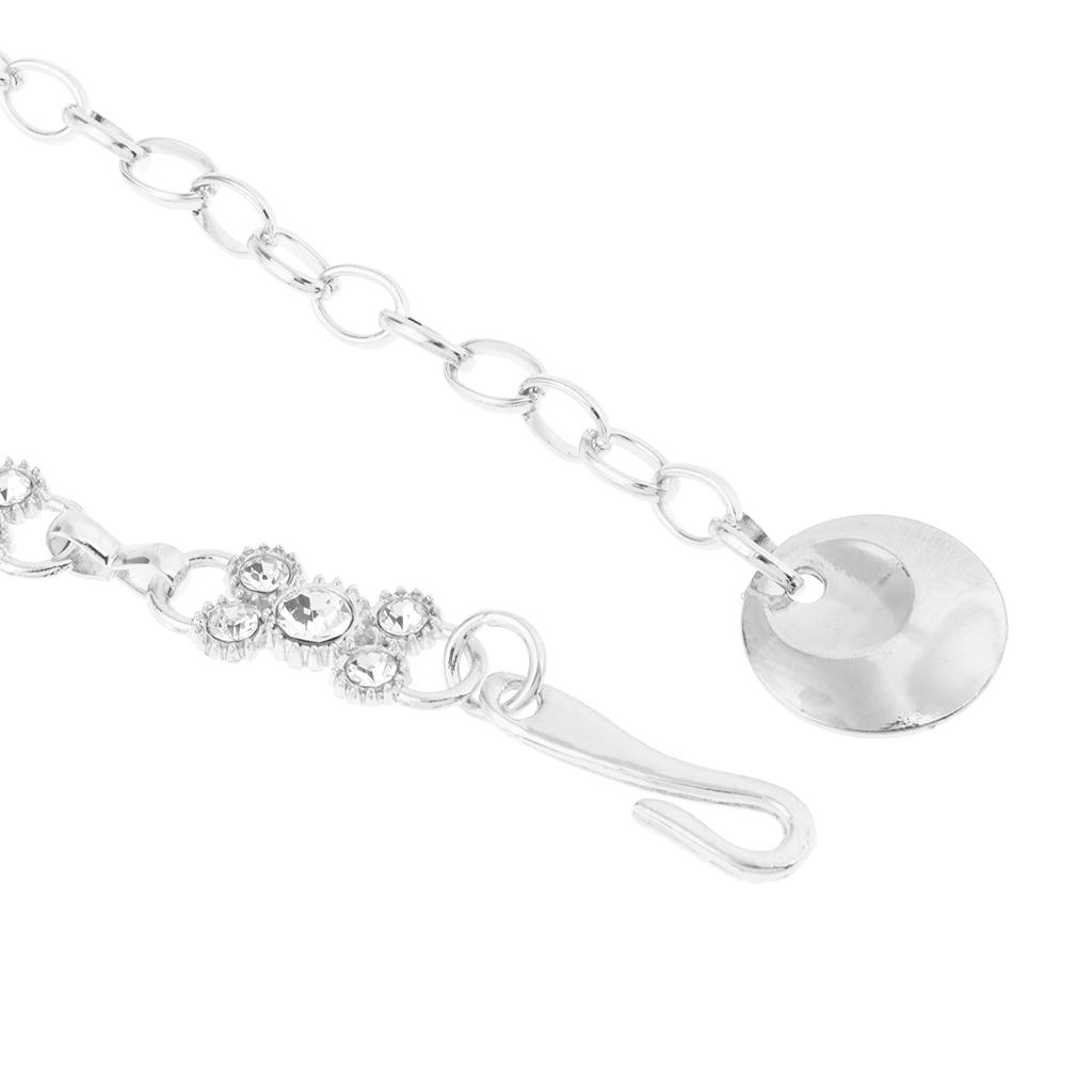 Adjustable Silver Diamante Waist Belt Women’s Luxury Dress Chain Belt Fashion Waistband for Wedding Dress Decor