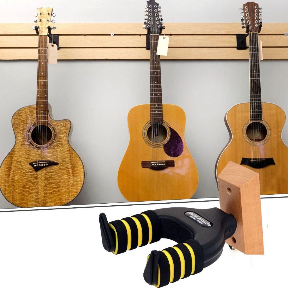 Detachable Guitar Hanger Wooden Base Ukuleles Bracket Practical Wall Mount Stand  for Home