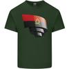 Gekräuselte Angola Flagge Angolanischer Tag Fußball Unisex Leichtes Baumwoll T-Shirt