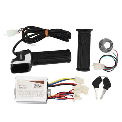 24V 500W Electric Bike Controller Throttle Grip with Square Screen Speed Control Knob Switch for DIY Conversion