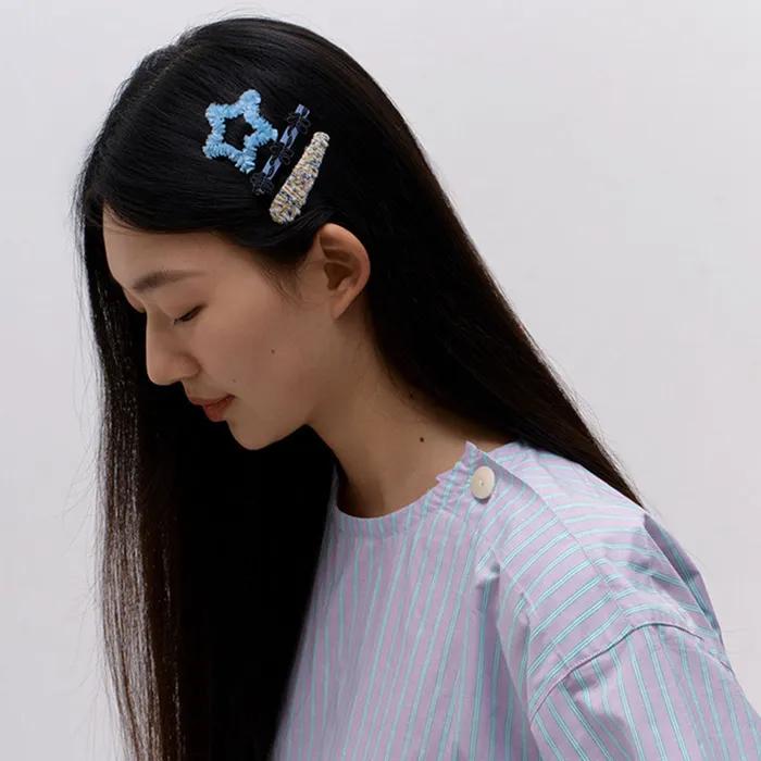 Jigsaw Star Hairpins (3-set) - Blue
