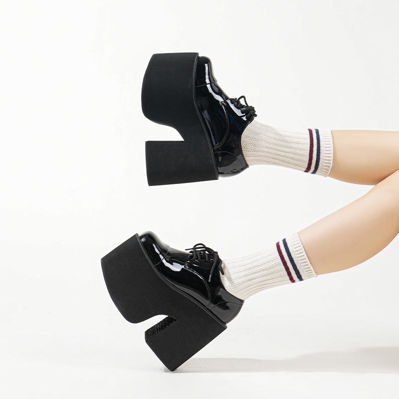 New Style Thick-Heeled Waterproof Platform Round Head Rivets 13Cm High-Heeled Women'S Large-Sized Hollow Sandals Plus Size 34-42