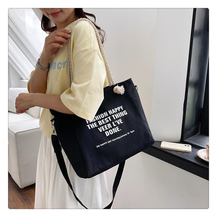 Новая простая холщовая женская сумка большой вместимости — фото 12